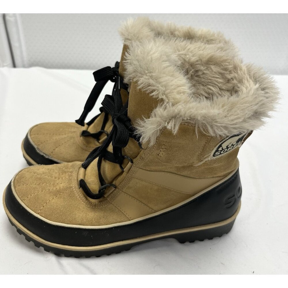Sorel Tivoli II Women's Size 9 Waterproof Winter Boots Curry Tan Faux Fur 🤩
